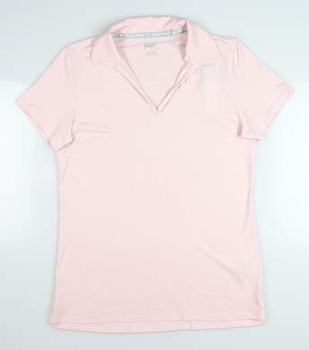 New Womens Puma Cloudspun Golf Polo Small S Pink MSRP $60