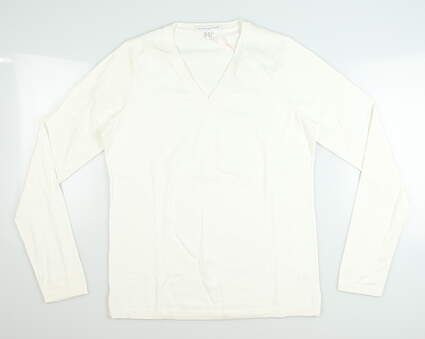 New Womens Fairway & Greene Golf Sweater Large L White MSRP $180 K12270