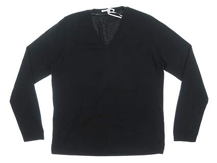 New Womens Fairway & Greene Golf Sweater Medium M Black MSRP $180 K12270