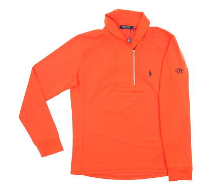 New W/ Logo Womens Ralph Lauren Long Sleeve Polo Large L Expedition Orange MSRP $148 281616589011