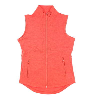 New Womens Puma Golf Daybreak Vest Small S Hot Coral Heather MSRP $75 533006 05