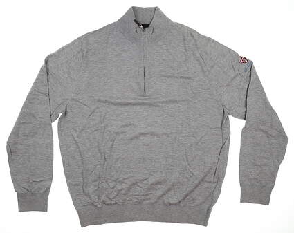 New W/ Logo Mens Fairway & Greene McCallan 1/4 Zip Sweater X-Large XL Shadow Gray MSRP $220