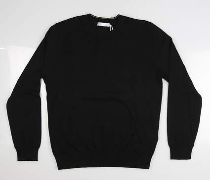 New Womens Peter Millar Golf Sweater Medium M Black MSRP $199 LF21S05