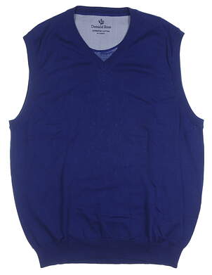 New Mens DONALD ROSS Cotton Jersey Sweater Vest X-Large XL Black MSRP $60 DR213V