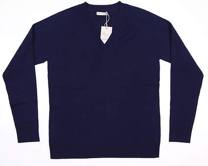 New Womens Peter Millar Robin Sport Sweater Medium M Navy Blue MSRP $209
