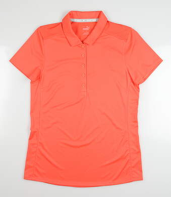 New Womens Puma Gamer Polo Small S Hot Coral MSRP $50 532989 08