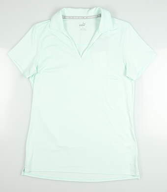 New Womens Puma Cloudspun Coast Polo Small S Soothing Sea MSRP $55 532991 08