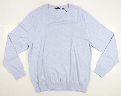 New Mens Dunning Bristow V-Neck Sweater X-Large XL Blue MSRP $250