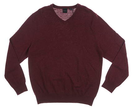 New Mens Dunning Bristow V-Neck Sweater X-Large XL Maroon MSRP $250