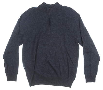 New Mens Dunning Lagmore 1/4 Zip Sweater X-Large XL Navy Blue MSRP $275