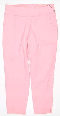 New Womens Jo Fit Slimmer Cropped Pants Large L Pink MSRP $110