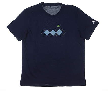 New Mens Adidas T-Shirt Large L Blue MSRP $30 FD9663
