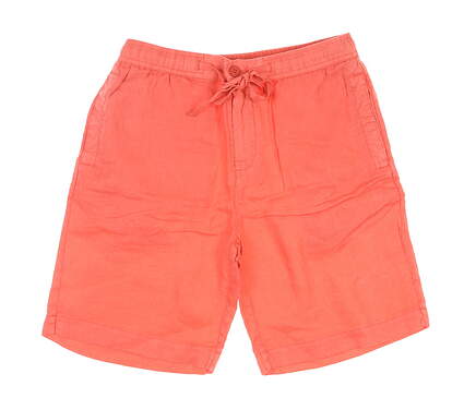 New Mens BUGATCHI Linen Shorts Small S Coral MSRP $129 NX9616B32