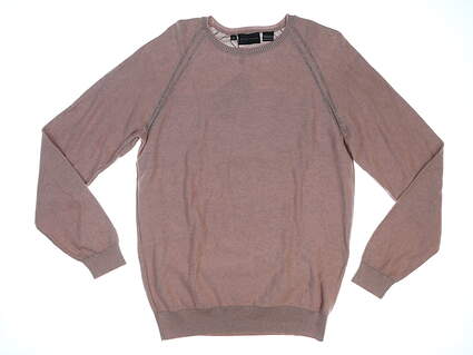 New Mens Bobby Jones Luxe Raglan Sleeve Crew Sweater Medium M Pink MSRP $145 BJ470477