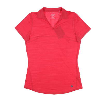 New Womens Puma Cloudspun Free Polo Small S Teaberry MSRP $60 597695 21