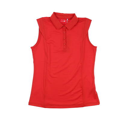 New Womens Nivo Sport Alise Sleeveless Polo X-Small XS Red MSRP $72 NI0210145