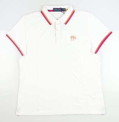 New W/ Logo Womens Ralph Lauren Golf Polo Large L White MSRP $110 281833910002