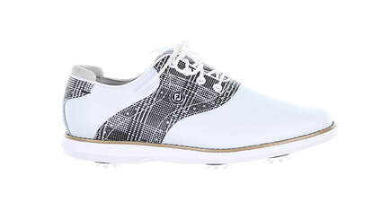 New Womens Golf Shoe Footjoy 2021 Traditions Medium 8 White/Black MSRP $100 97904