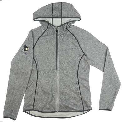 New W/ Logo Womens Cutter & Buck Full Zip Golf Sweatshirt Large L Gray MSRP $145 LCO00035