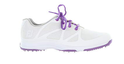 New Womens Golf Shoe Footjoy 2019 Leisure Medium 7.5 White/Purple MSRP $110 92901