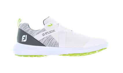 New Mens Golf Shoe Footjoy FJ Flex Medium 11 White/Grey MSRP $90 56101