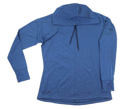 New W/ Logo Womens Adidas Essential Sweatshirt Large L Crew Navy MSRP $75 GV0231