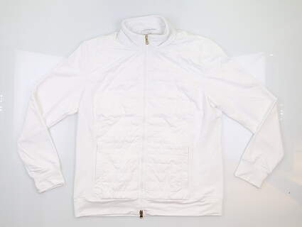 New Womens Fairway & Greene Augusta Jacket Large L White MSRP $180 J32252