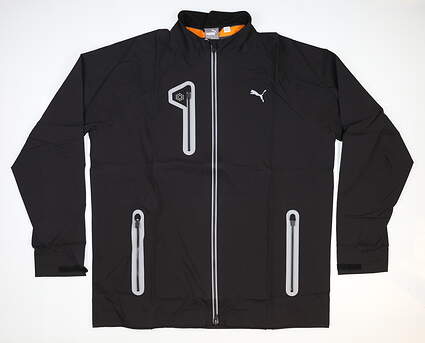 New Mens Puma Golf Rain Jacket Designed for Bryson DeChambeau Medium M Black MSRP $280 572737-01
