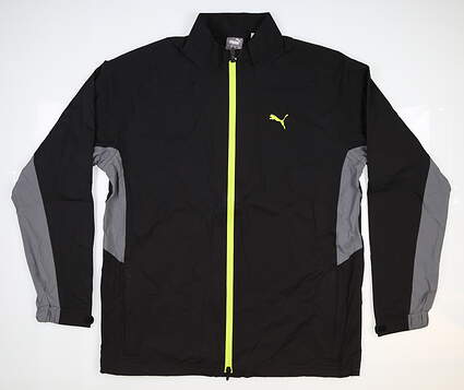 New Mens Puma Golf Rain Jacket Designed for Bryson DeChambeau Medium M Black MSRP $280 595415-01