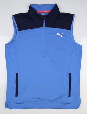 New Mens Puma Golf Vest Designed for Bryson DeChambeau Medium M Blue MSRP $120 574400-03