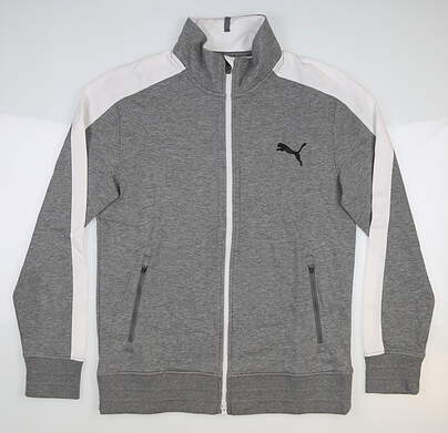 New Mens Puma Golf Track Jacket Designed for Rickie Fowler Small S Gray Heather MSRP $90 576141-03