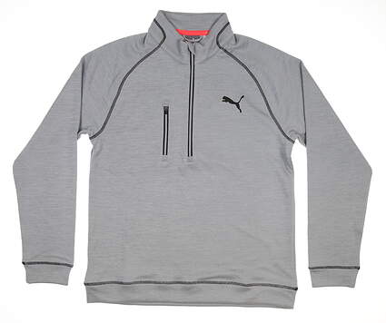 New Mens Puma 1/2 Zip Golf Pullover Designed for Rickie Fowler Small S Gray MSRP $80 574593-02
