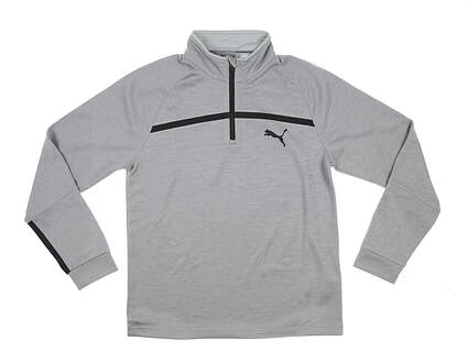 New Mens Puma PWRWARM 1/4 Zip Pullover Designed for Rickie Fowler Small S Quarry Heather MSRP $80 574546-04