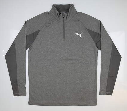 New Mens Puma 1/4 Zip Golf Pullover Designed for Rickie Fowler Small S Gray MSRP $65 572366-03