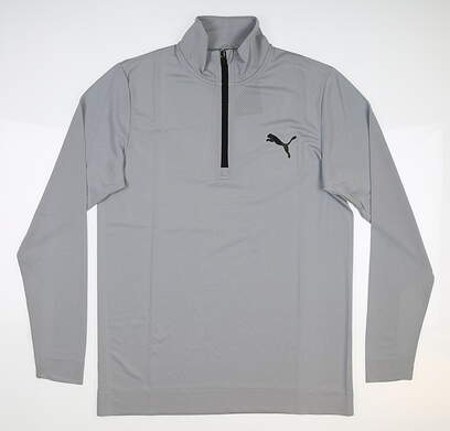 New Mens Puma Essential Evoknit 1/4 Zip Golf Pullover Designed for Rickie Fowler Small S Gray MSRP $70 577405-03