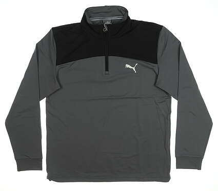 New Mens Puma 1/4 Zip Golf Pullover Designed for Rickie Fowler Small S Gray MSRP $75 574541-06