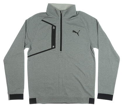 New Mens Puma 1/2 Zip Golf Pullover Designed for Rickie Fowler Small S Gray MSRP $75 576121-01