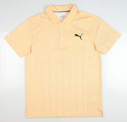 New Mens Puma Geo Polo Designed for Rickie Fowler Small S Vibrant Orange MSRP $75 574607-01