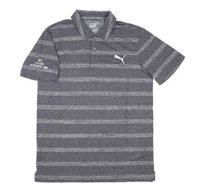 New Mens Puma Pounce Stripe Polo Designed for Rickie Fowler Small S Peacoat MSRP $75 572350-01