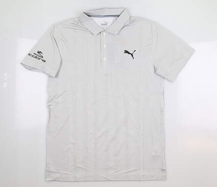 New Mens Puma Geo Polo Designed for Rickie Fowler Small S Quiet Shade MSRP $75 574607-04