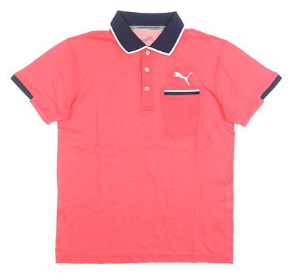 New Mens Puma PWRCOOL Adapt Polo Designed for Rickie Fowler Small S Paradise Pink MSRP $75 574554-04