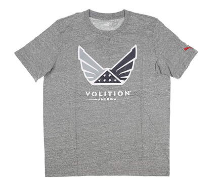 New Mens Puma Volition T-Shirt Medium M Gray Heather MSRP $38 575158-01