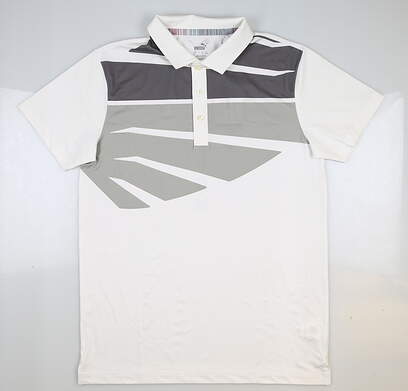 New Mens Puma Volition Flight Polo Designed for Rickie Fowler Small S Quiet Shade MSRP $75 595815-01