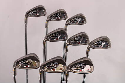 Ping i15 Iron Set 3-PW Ping AWT Steel Stiff Left Handed Yellow Dot 37.75in