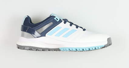 New Womens Golf Shoe Adidas EQT Primegreen Spikeless Medium 7 White/Blue MSRP $110 FW6294