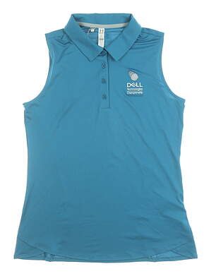 New W/ Logo Womens Under Armour Sleeveless Golf Polo Medium M Blue MSRP $55 UW1401