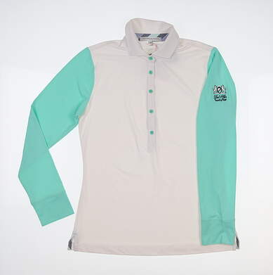 New W/ Logo Womens Fairway & Greene Golf Long Sleeve Polo X-Small XS Multi MSRP $110