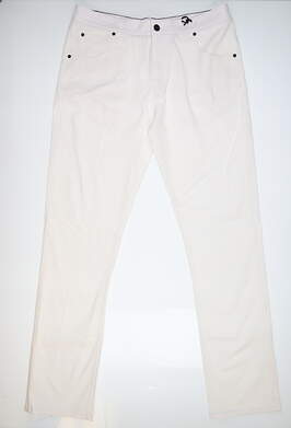 New Mens BUGATCHI Pants 36 x34 Chalk MSRP $179 NBX650P20