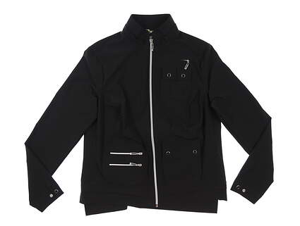 New Womens Jamie Sadock Golf Jacket Small S Black MSRP $149 01619