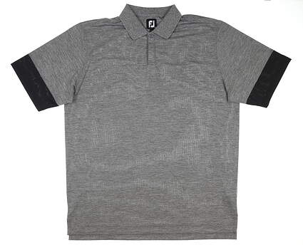 New Mens Footjoy Pique Block Sleeve Knit Collar Polo X-Large XL Gray MSRP $85 26567